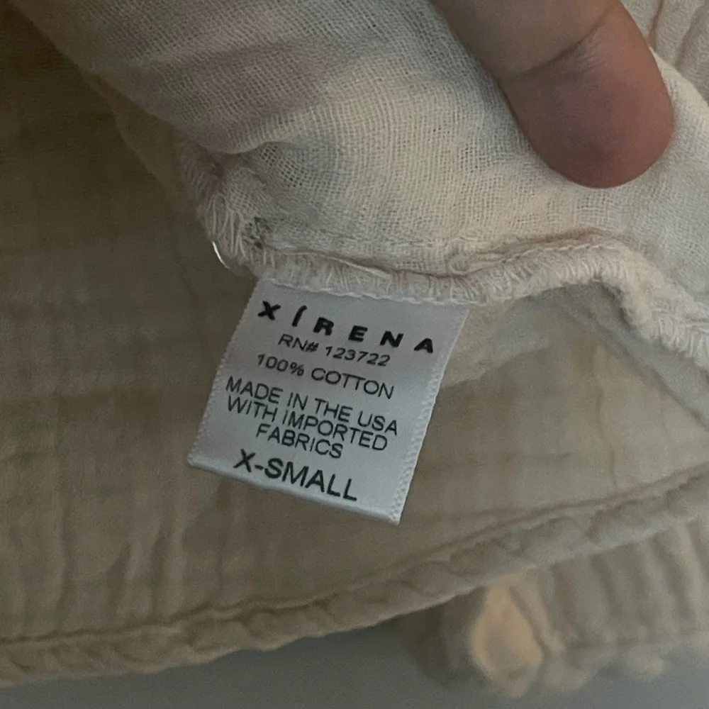 XIRENA | Lana Cotton Gauzy Popover Blouse Top Oat XS